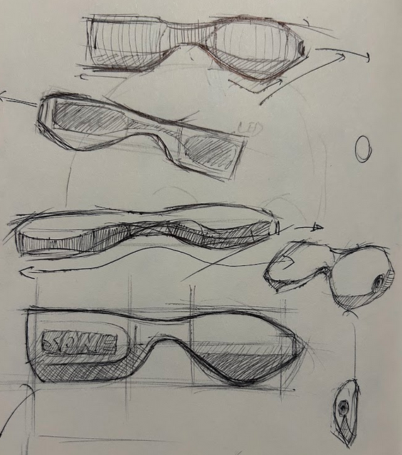 Sketches of the wearable pen device